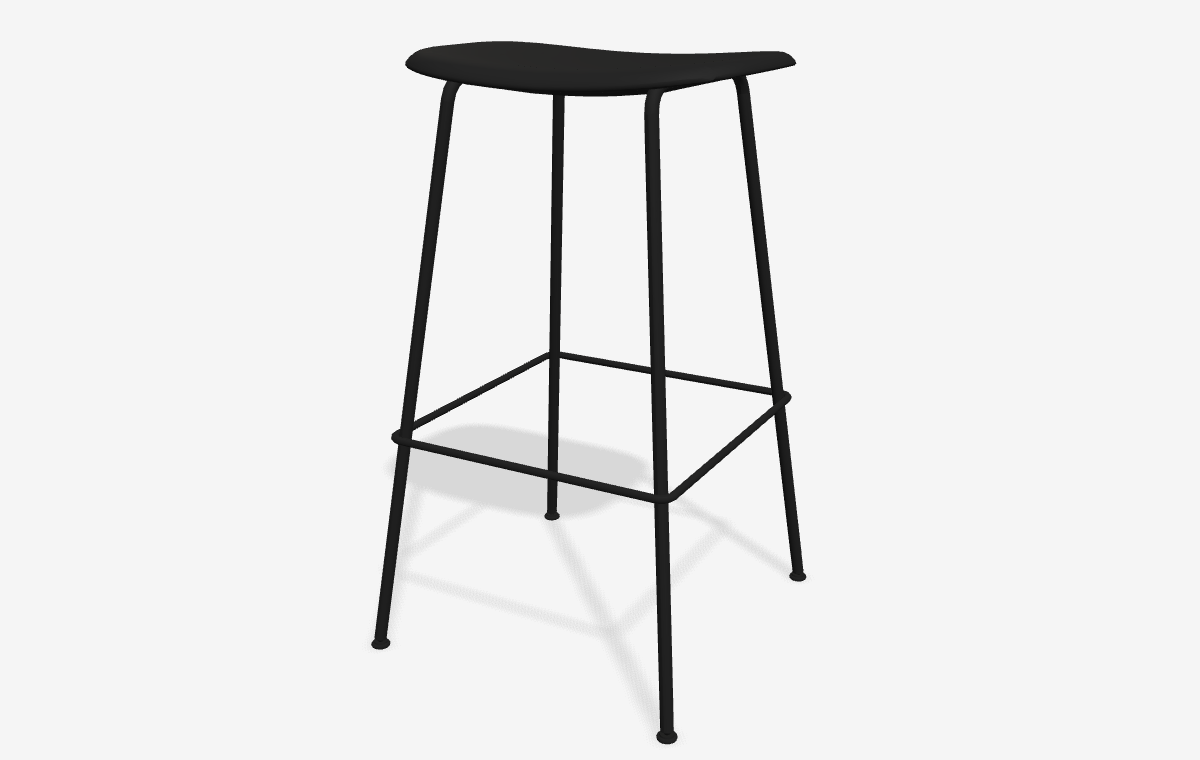 Fiber Bar Stool Tube Base i 3D