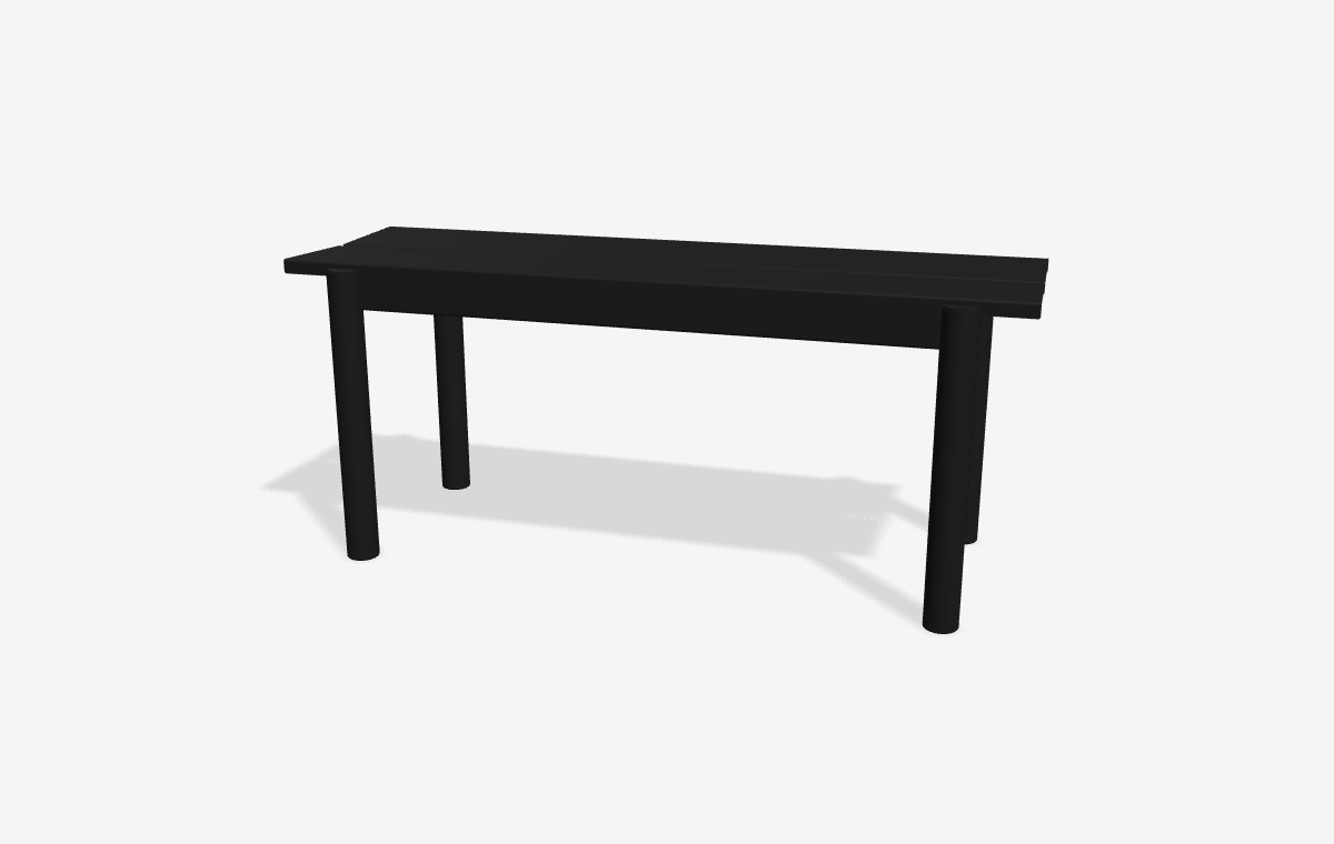 Linear Steel Bench i 3D
