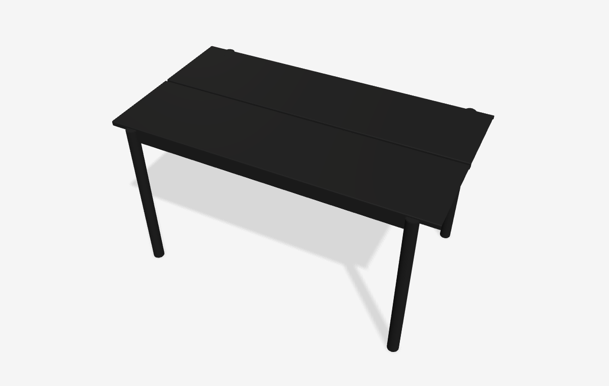 Linear Steel Table i 3D