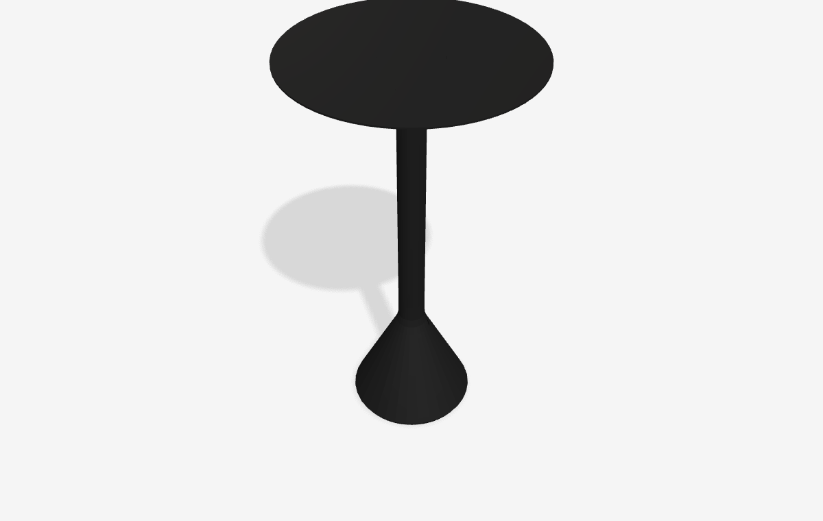 Palissade Cone Bar Table i 3D
