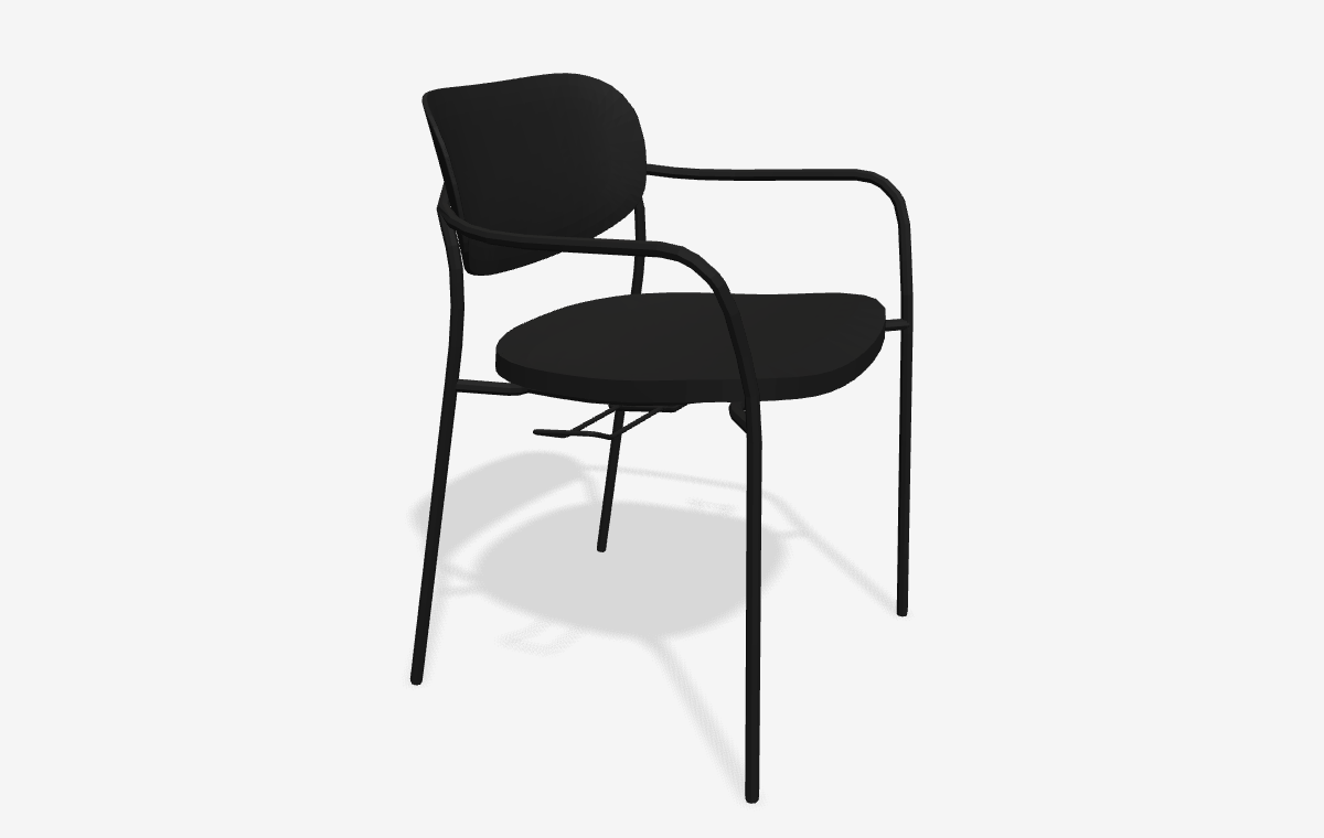 Portrait Chair med armlener i 3D