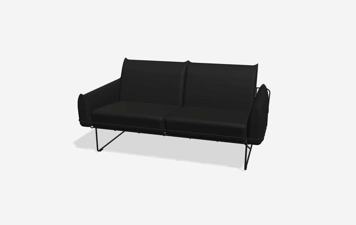 Wireframe Sofa 2-seter i 3D