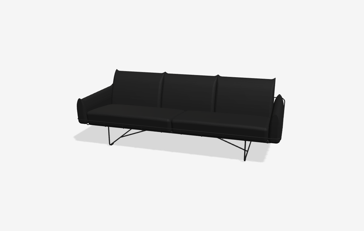Wireframe Sofa 3-seter i 3D