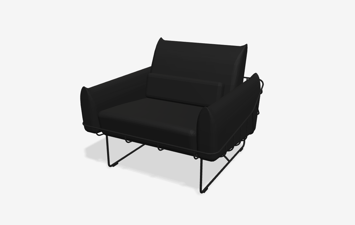 Wireframe Chair i 3D